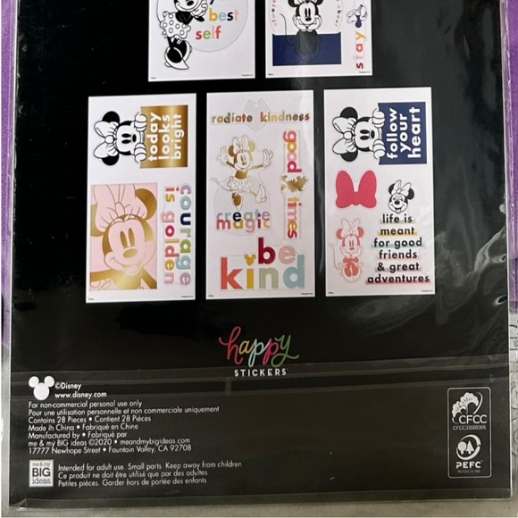Happy Planner Disney Minnie Mouse Colorblock Large Icons Stickers SS1HS8-D002 - Picture 7 of 14